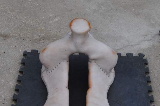 2014 April 25 9 wood post Packer style saddle tree starting to dry.JPG
